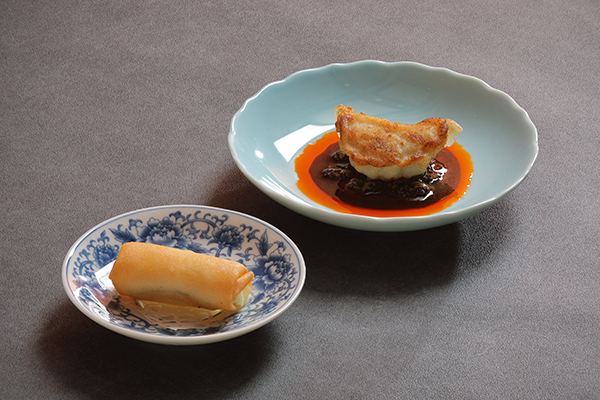 よだれ餃子と鰻の春巻き